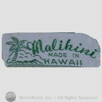 Clothing label : Malihini.