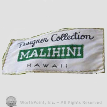 Clothing label : Malihini.