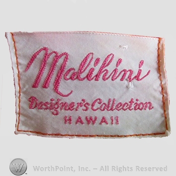 Clothing label : Malihini.