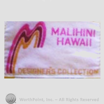 Clothing label : Malihini.