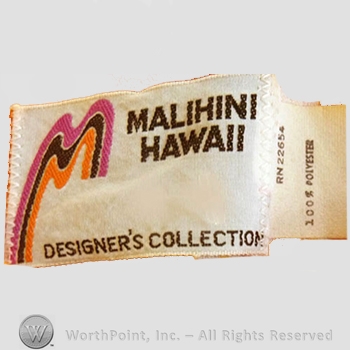 Clothing label : Malihini.