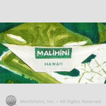 Clothing label : Malihini.