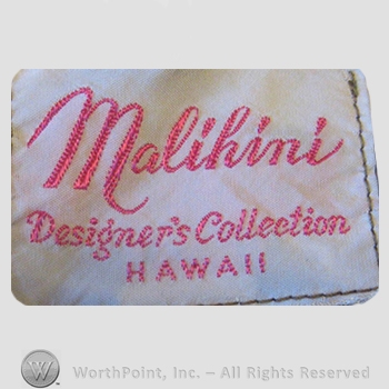 Clothing label : Malihini.