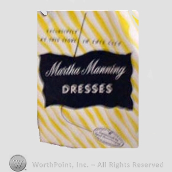 Clothing label : Martha Manning.
