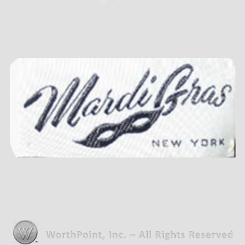 Clothing label : Mardi Gras.
