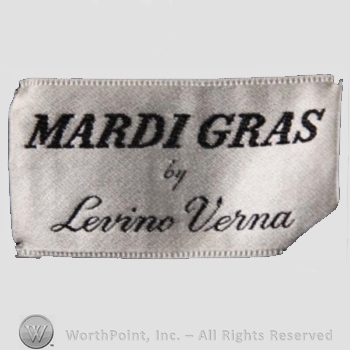 Clothing label : Mardi Gras.