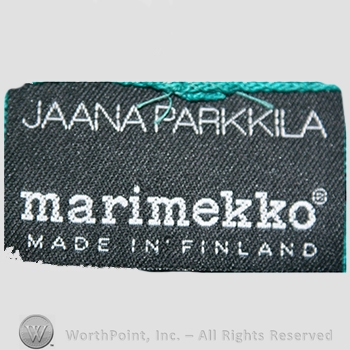 Clothing label : Marimekko.