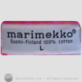Clothing label : Marimekko.