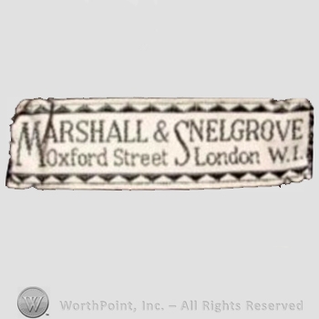 Clothing label : Marshall & Snelgrove.