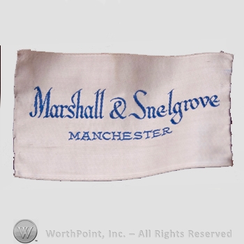Clothing label : Marshall & Snelgrove.