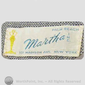 Clothing label : Martha.