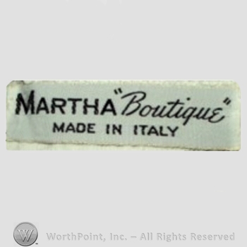 Clothing label : Martha.