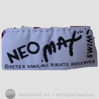 Clothing label : Peter Max.