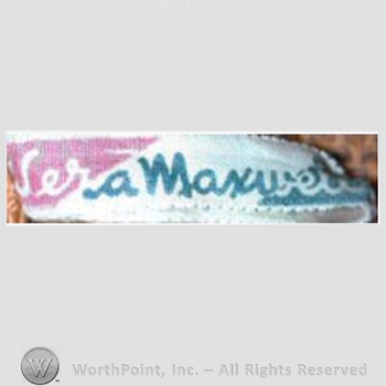 Clothing label : Vera Maxwell.
