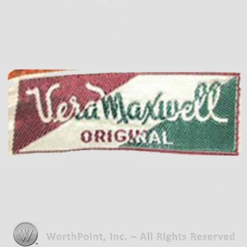 Clothing label : Vera Maxwell.