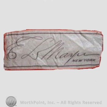 Clothing label : Edward L. Mayer.
