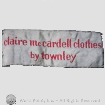 Clothing label : Claire McCardell.