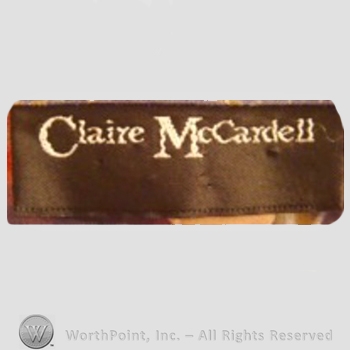 Clothing label : Claire McCardell.