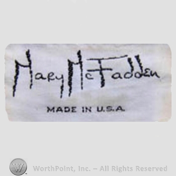 Clothing label : Mary McFadden.