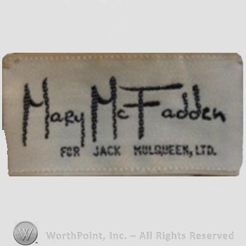 Clothing label : Mary McFadden.