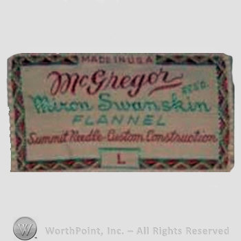 Clothing label : McGregor.
