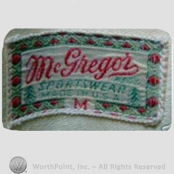 Clothing label : McGregor.