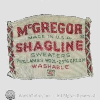 Clothing label : McGregor.