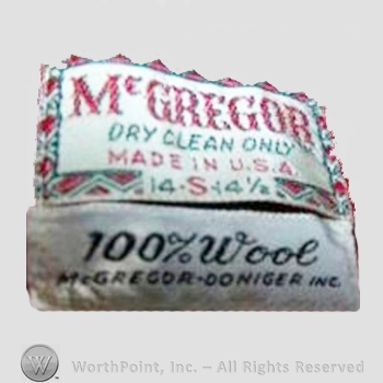 Clothing label : McGregor.