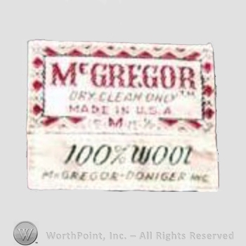 Clothing label : McGregor.