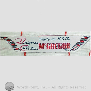 Clothing label : McGregor.