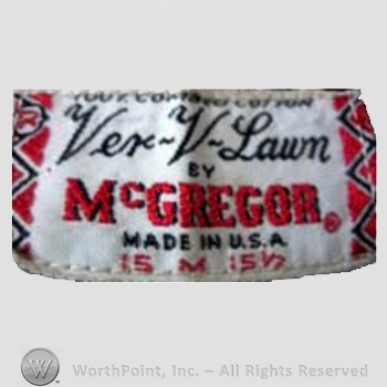 Clothing label : McGregor.