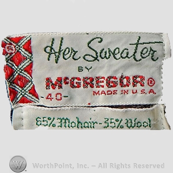 Clothing label : McGregor.