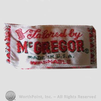 Clothing label : McGregor.