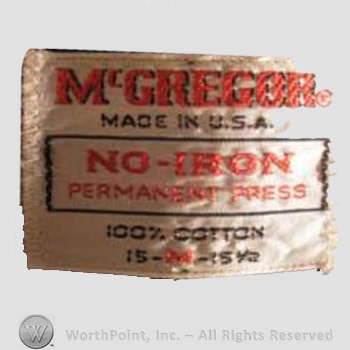 Clothing label : McGregor.