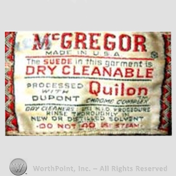 Clothing label : McGregor.