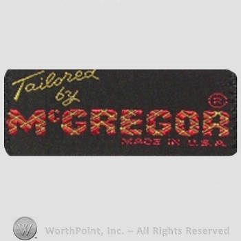 Clothing label : McGregor.