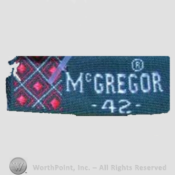 Clothing label : McGregor.