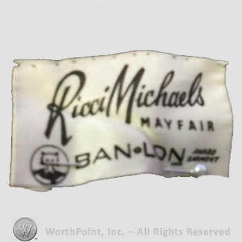 Clothing label : Ricci Michaels.