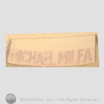 Clothing label : Michael Milea.