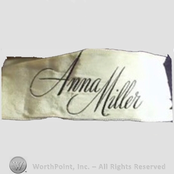 Clothing label : Anna Miller.