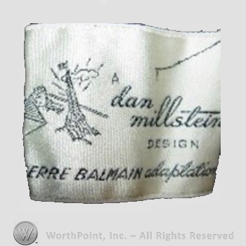 Clothing label : Dan Millstein.