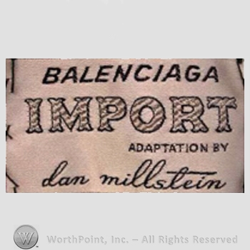 Clothing label : Dan Millstein.