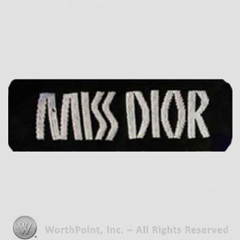 Clothing label : Miss Dior.
