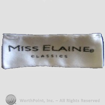 Clothing label : Miss Elaine.