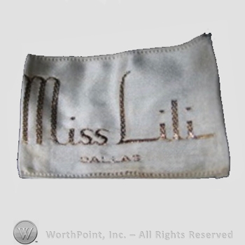 Clothing label : Miss Lili.