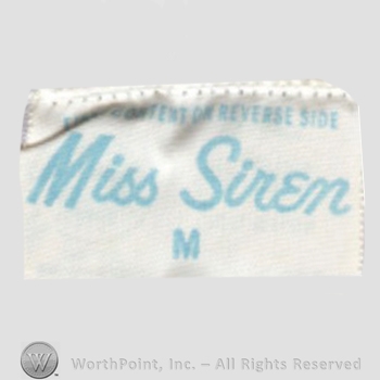 Clothing label : Miss Siren.