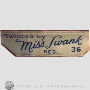 Clothing label : Miss Swank.