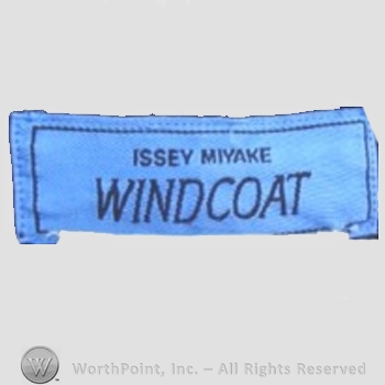 Clothing label : Issey Miyake.