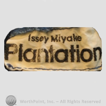 Clothing label : Issey Miyake.