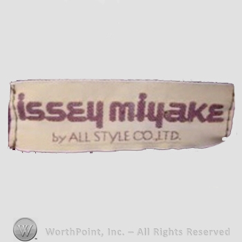 Clothing label : Issey Miyake.